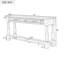 Console Console de 63 po de long avec tiroirs et tablette pour le vestibule-555122403