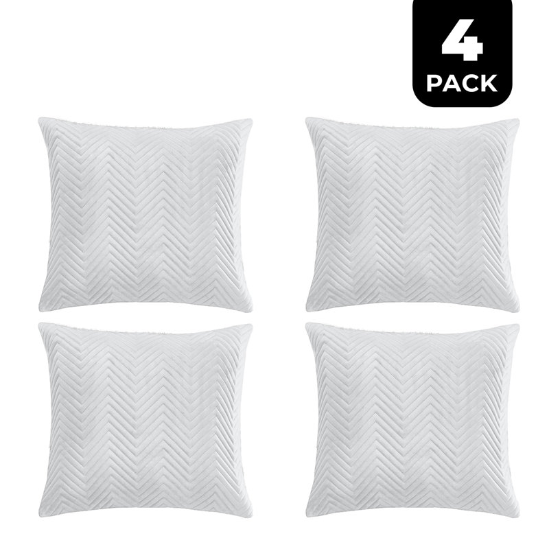 Square Cushion Cover, White