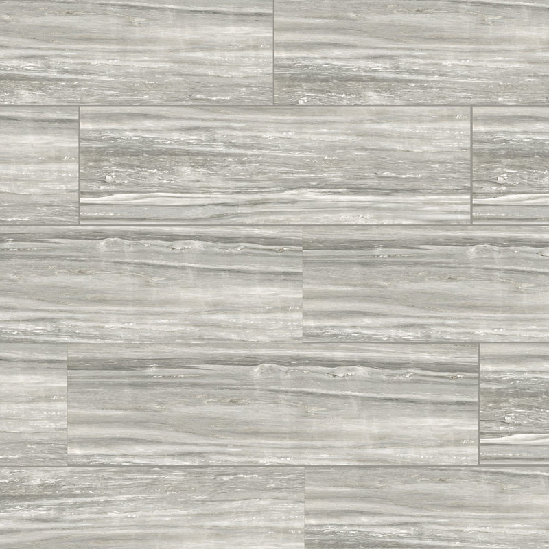 Penthouse 4" x 12" Porcelain Subway Wall & Floor Tile, Pearl Attraction
