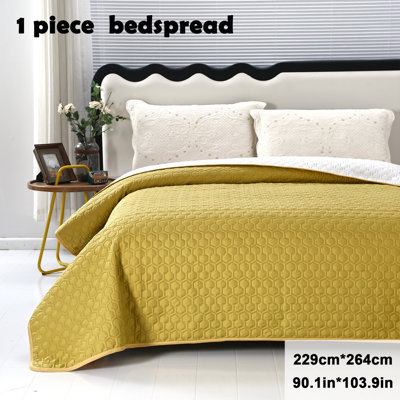 Solid Colour Bedspread - Light Blue - 168×229Cm