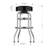 Commercial Grade Chrome Swivel Bar Stool with Vibrant Team Colors  -113702928