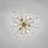 12 - Light Dimmable Led Swirled Glass Globe Starburst Sputnik Chandelier