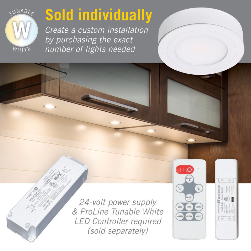 Lumière pour dessous de meuble DEL PureVue CCT Tunable, Noir