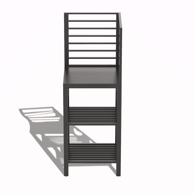 Outdoor Kitchen Island With Storage, Aluminum Kitchen Storage Island Outdoor Prep Table With Double Storage Rack, Freestanding Outdoor Corner Cabinet With Protective Cover Indoor Outdoor