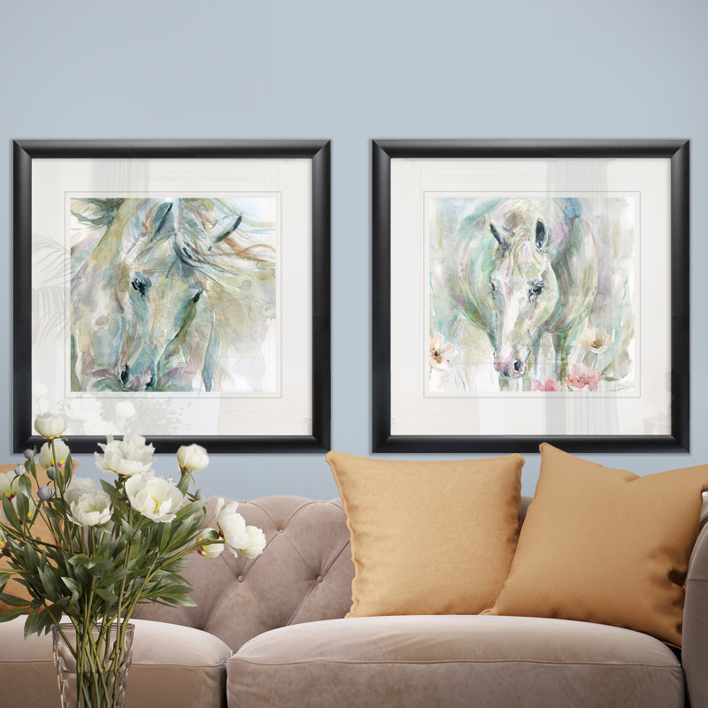 Exuberant Spirit - ensemble de 2 reproductions de cadres photo, Cadre noir