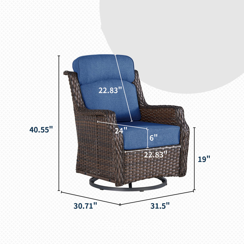 Relax in style with this elegant swivel patio chair