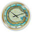 Horloge murale moderne Volcanoa Blue and Gold Agate-57905126