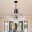 6 Light Dimmable Black Crystal Chandelier