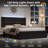 Modern Faux Leather Bed Frame with Upholstered Headboard and LED Lights-1097430513-1097430512