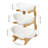 Centrella 3-Tier Countertop Freestanding Ceramic Fruit Bowl W/ Bamboo Stand-1684693742