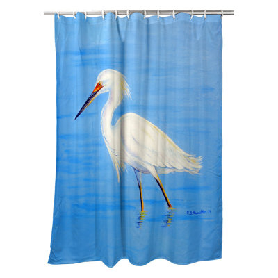Rideau de douche simple aigrette snowy