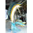 Large Bronze Sailfish with 4 Mahi Mahi Fountain Statue, Modern Timeless Sculpture, 90"Lx 34"W x 90"H