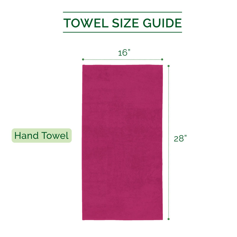 Elegant Comfort 100% Turkish Cotton 4-Piece Towel Set – Ultra Soft, Highly Absorbent, Quick Dry Bathroom Towels, Hot Pink
