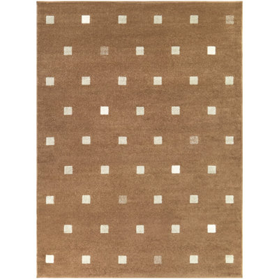 Houston Brown Classic Geometric Area Rug