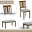 Ensemble de salle à manger de cuisine 6 pièces, table de salle à manger rectangulaire en bois avec 4 chaises rembourrées et un banc, ensemble de table de salle à manger pour 6 personnes, salon, bar et cuisine-1836928642-1836928701