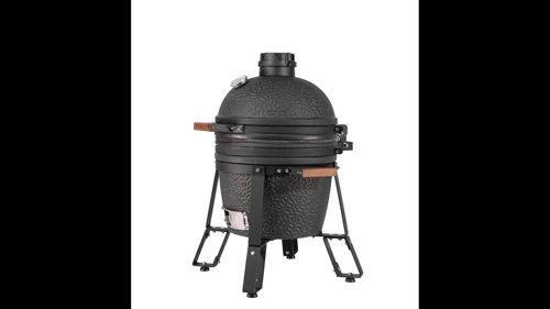 VESSILS Fleet - 22 Kamado Charcoal Grill Full Set with Accessories Matte  Black (19-in W)