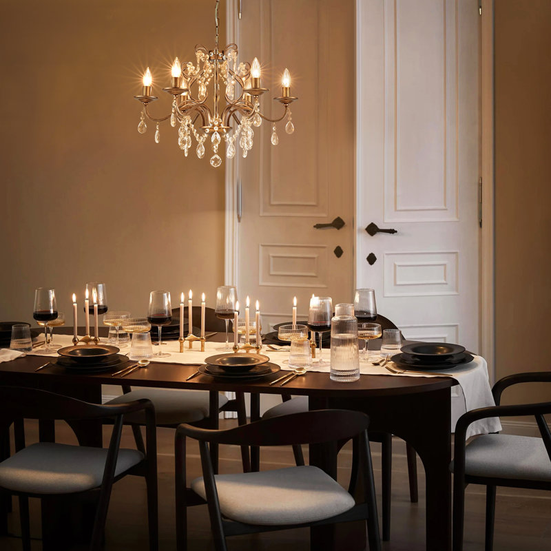 Lustres en cristal 6 lumières Dzesika