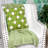 Gamma Green and White Throw Pillow-664171918
