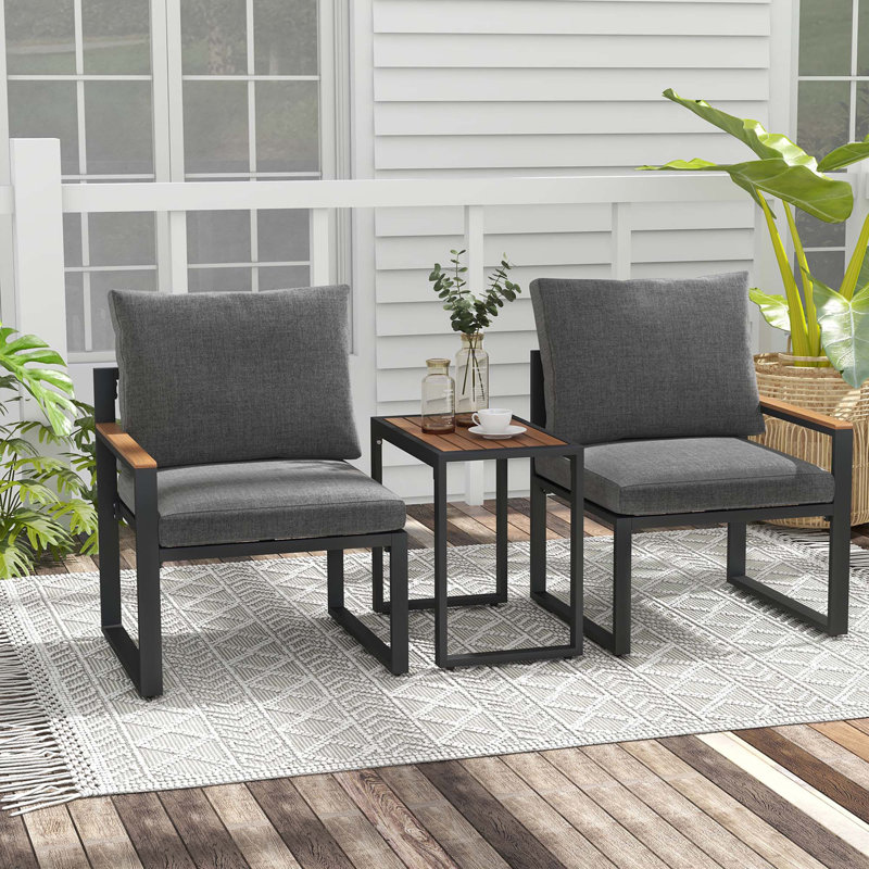 Casellas 2 - Person Patio Conversation Set with Cushions