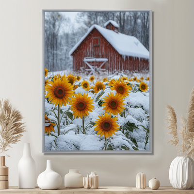 «Gosser Sunflowers By The Frosty», art mural encadré