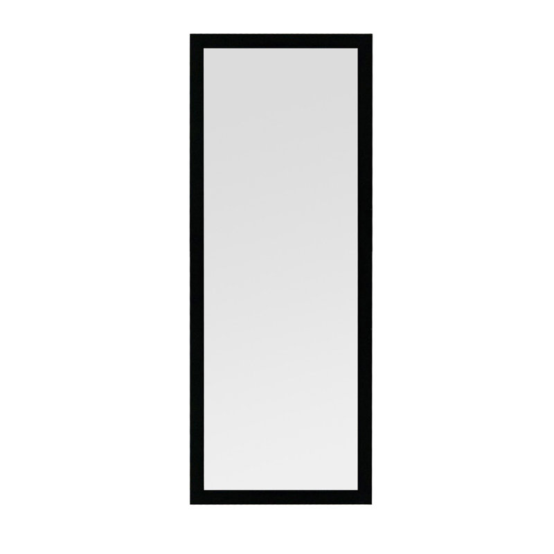 Miroir Modern Cheval - mural, noir 15,7 po x 41,3 po | Cadre 100% plastique, épaisseur de 0,1 pouce | Conception élégante pour les chambres à coucher et les aires de repos, surface réfléchissante pour le style et la fonctionnalité
