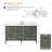 60'' Single Bathroom Vanity with Engineered Marble Top-105275183-105275188