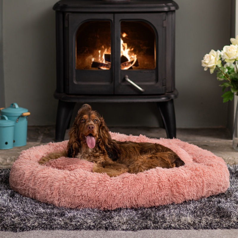 Raleigh Polyester Pet Bed, Pink, Large (18-32kg), 30 H x 100 W x 100 D cm
