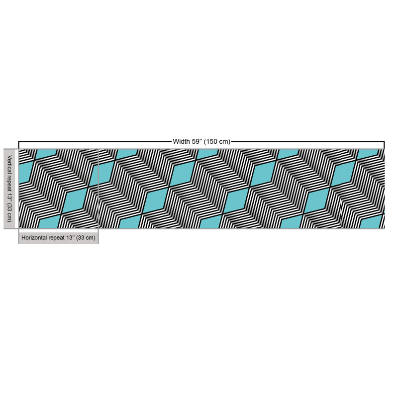 Cherlonda Diagonal Zigzags and Diamond Multi-Purpose Fabric