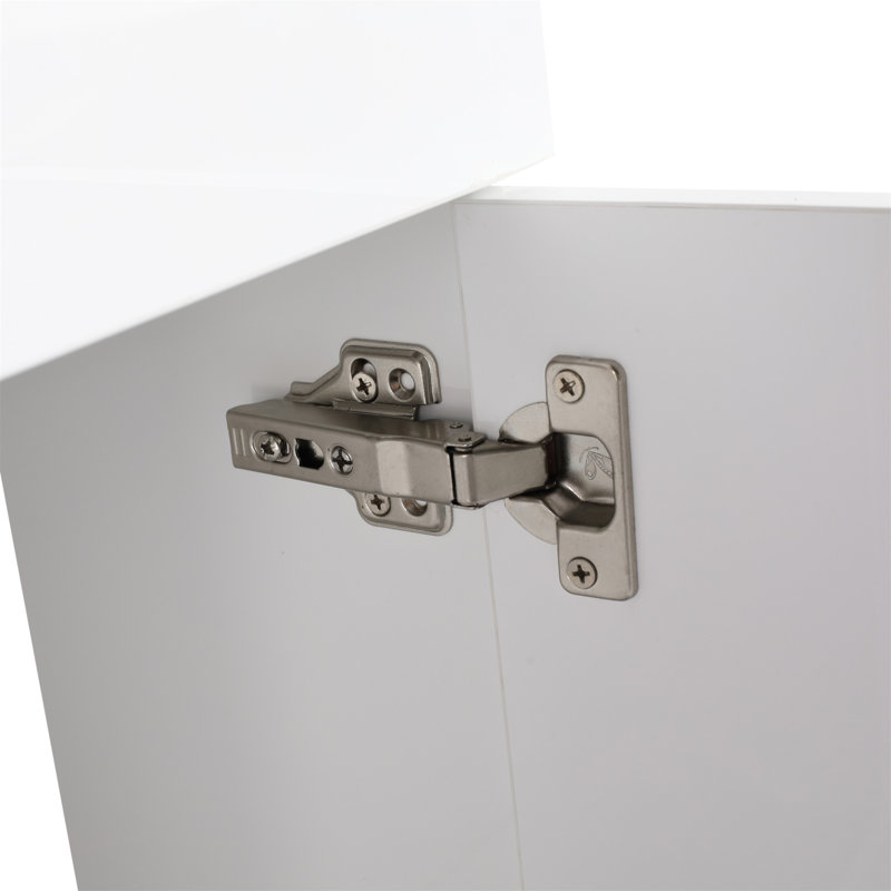 Meuble-lavabo à fermeture en douceur avec lavabo, 16 po, idéal pour les petites salles de bain et les salles d'eau, conception durable et élégante
