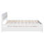Cadre de lit double moderne avec lit gigogne simple et 2 tiroirs pour blanc brillant et blanc délavé-255078718