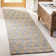 Montserrat Hand Woven Jute/Cotton Geometric Rug in Light Blue/Gold