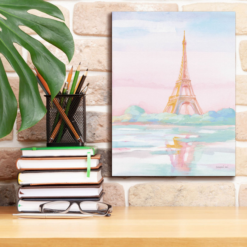 «Pastel Paris 5 C» par Danhui Nai, art mural sur toile, H 16 pi x l 12 pi