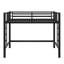 Lit mezzanine surélevé avec échelle simple et rampes de protection-27520804
