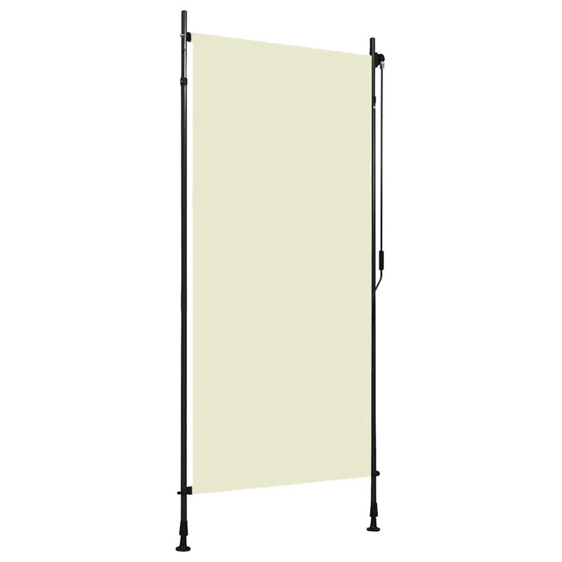 vidaXL Roller Blind Cream Polyester with PA Coating, Steel, Auminum, 39.4" W, Cream