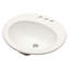 Lavabo de salle de bain ovale encastré en céramique 20 po x 18 po blanc - aspect classique moderne, teinté, pour plusieurs emplacements 20 po x 18 po moderne, différent