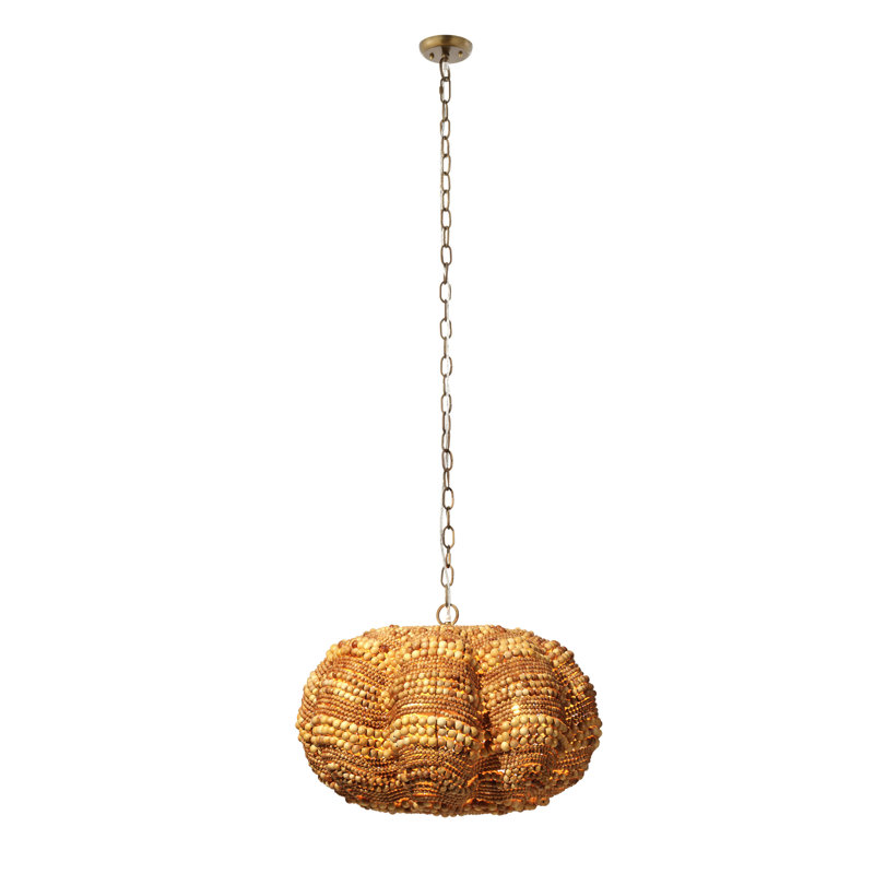 Clamshell 3 - Light Chandelier, Brown