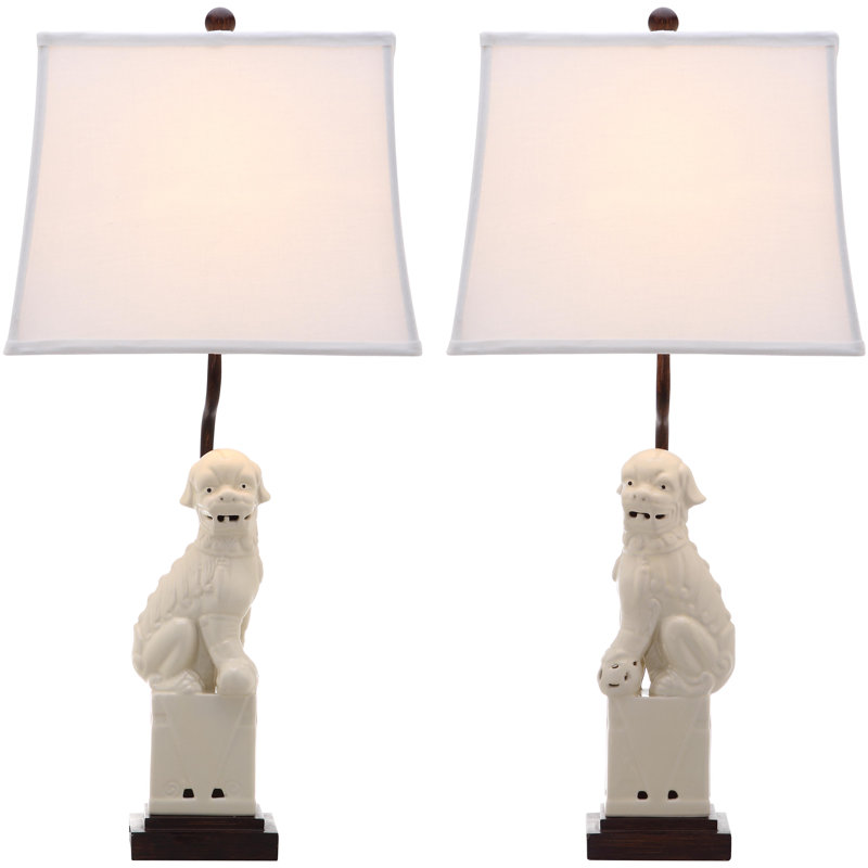 Mcchristian Ceramic Table Lamp, Cream