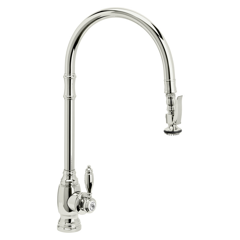 Traditional Extended Reach Plp Pulldown Faucet, Polished Nickel