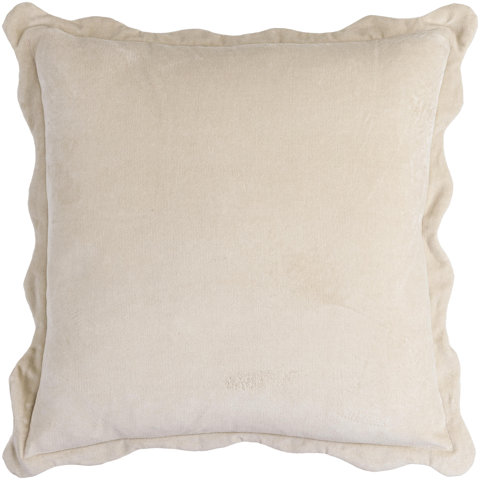 Collier Scalloped Edges Cotton Throw Pillow