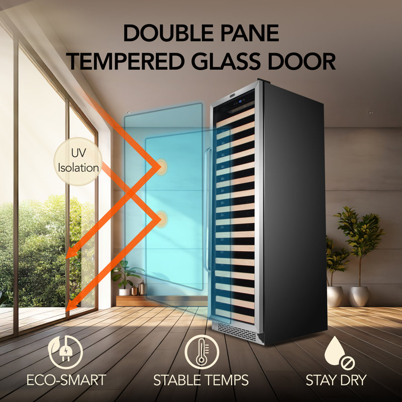 166 Bottle Single Zone Freestanding/Built-In Wine Cellar