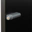 Armoire latérale noire avec lampe vibrante à bande en aluminium - Grand espace de rangement créé l 40 x P 29 x H 170 cm 48,18 lb Spacieux et fini