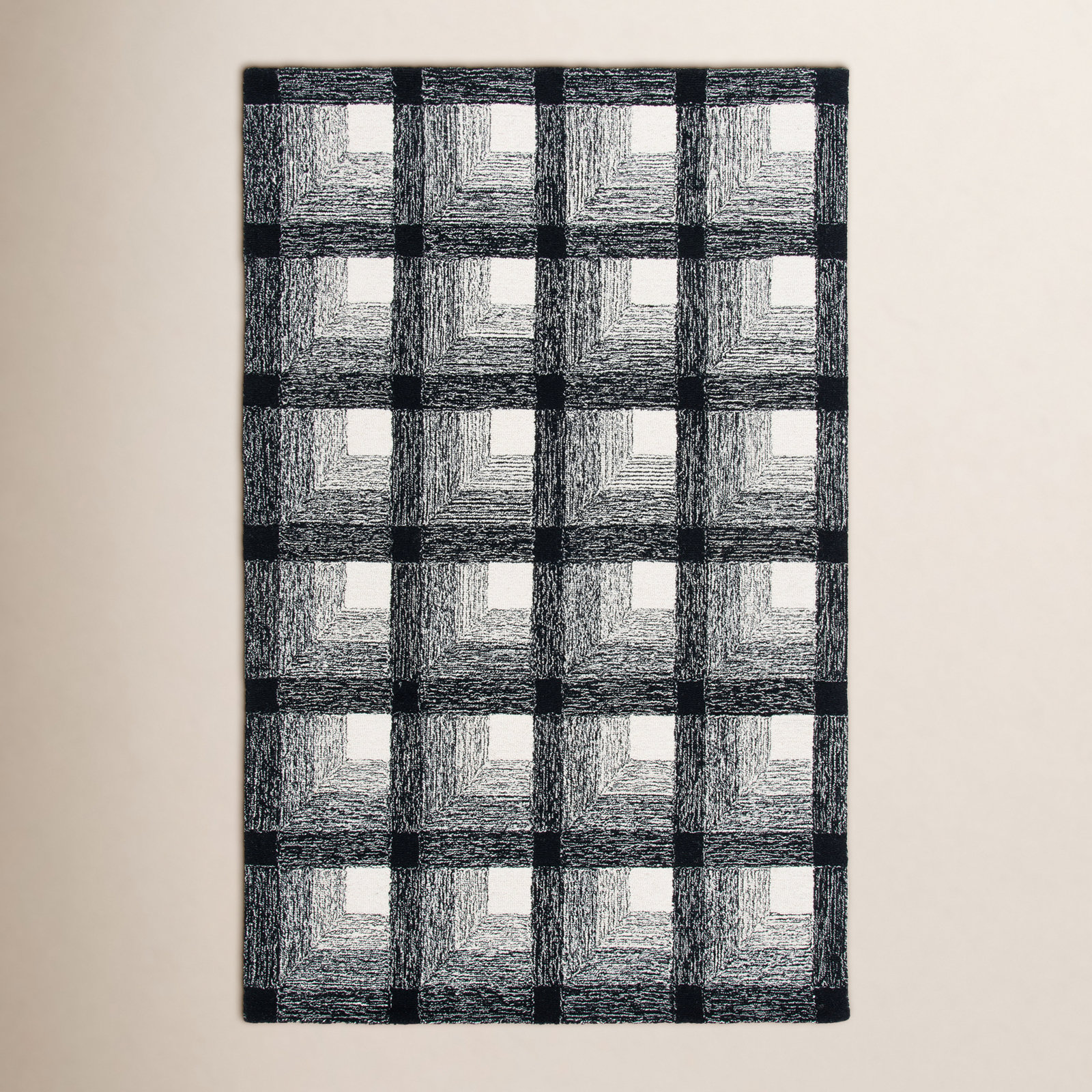 Robbie Hand-Woven Geometric Wool Rug, Rectangle 4' x 6'