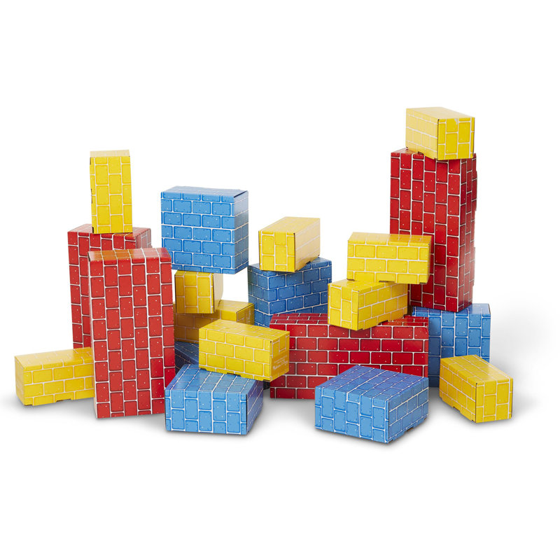 24 Piece Melissa & Doug Jumbo Cardboard Blocks Learning Tools