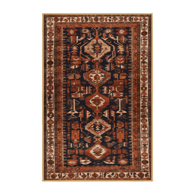 Machine Washable Persian Brown Area Rug