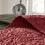 Ensemble de couvre-lit réversible grand rouge - rembourrage en coton prélavé de style matelassé pour un confort surdimensionné pour un ajustement parfait et 2 taies décoratives lavables