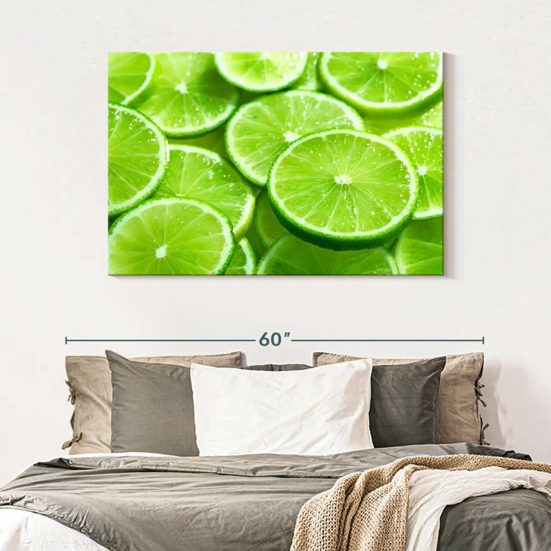 Yarlin Lime Slices, 32" H x 48" W
