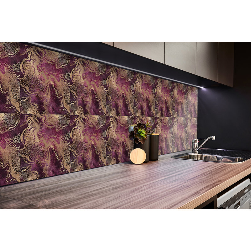 Wall Tiles Self Adhesive Vinyl Splashback Wall Stickers 39,37x19,68 Inch Sticker Tile Peel and Stick