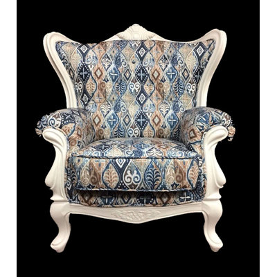 Fauteuil en tissu imprimé