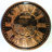 THE GEARS CLOCK Wall Clock with Real Moving Gears LU-LI_ 40 in Round DARK-BROWN
