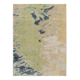 Hand-Knotted Rectangle 9' x 11'11" Cotton/Wool Area Rug in Green/Blue/Beige